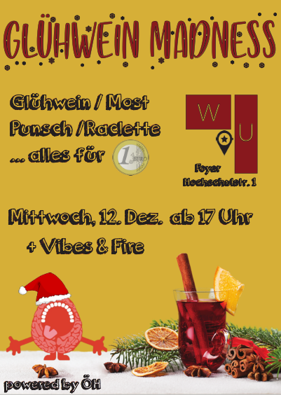 Poster with information about the Glühwein Madness 2018